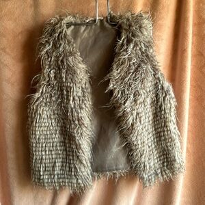 Faux Feather Vest Girls 7/8
